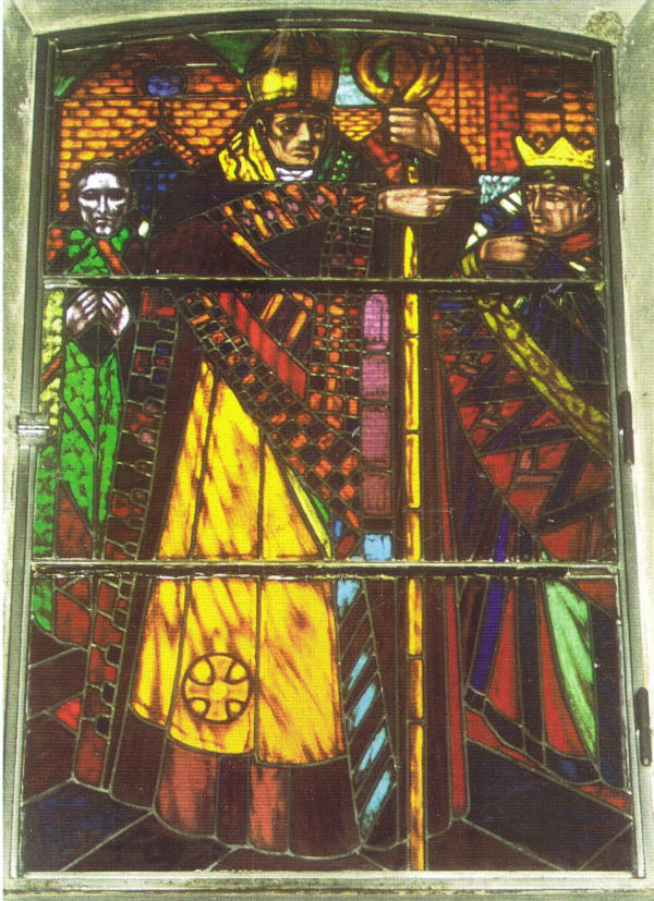 vetrata dedicata a Sant'Ambrogio
